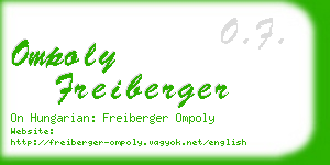 ompoly freiberger business card